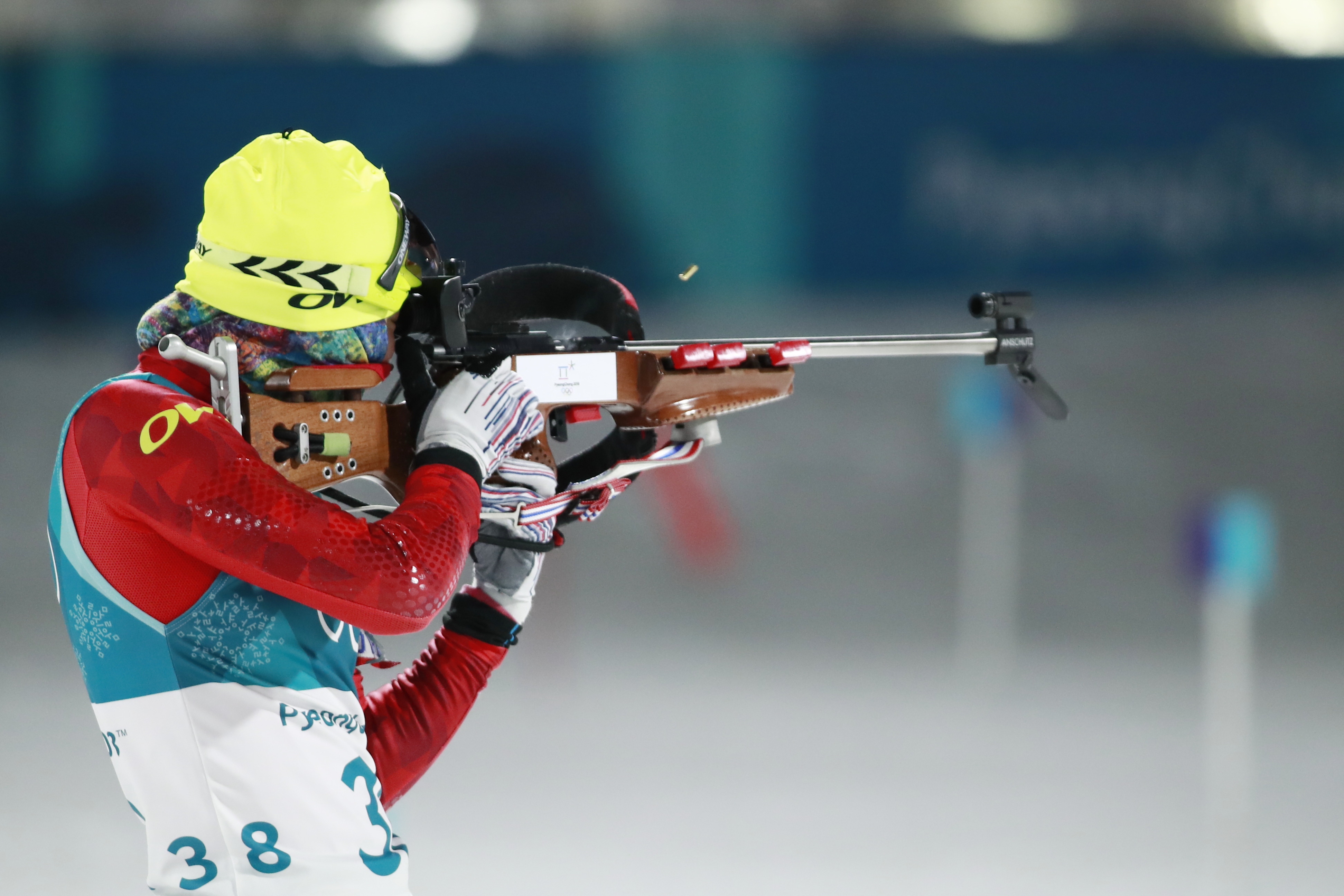 平昌冬奥会冬季两项女子10公里追逐赛 中国选手张岩位列45