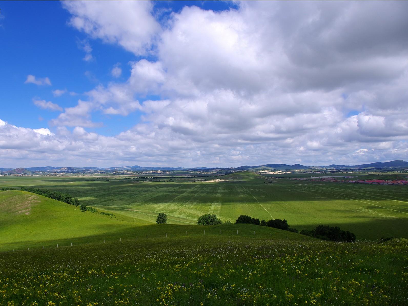 辽阔的乌兰布统草原风景!