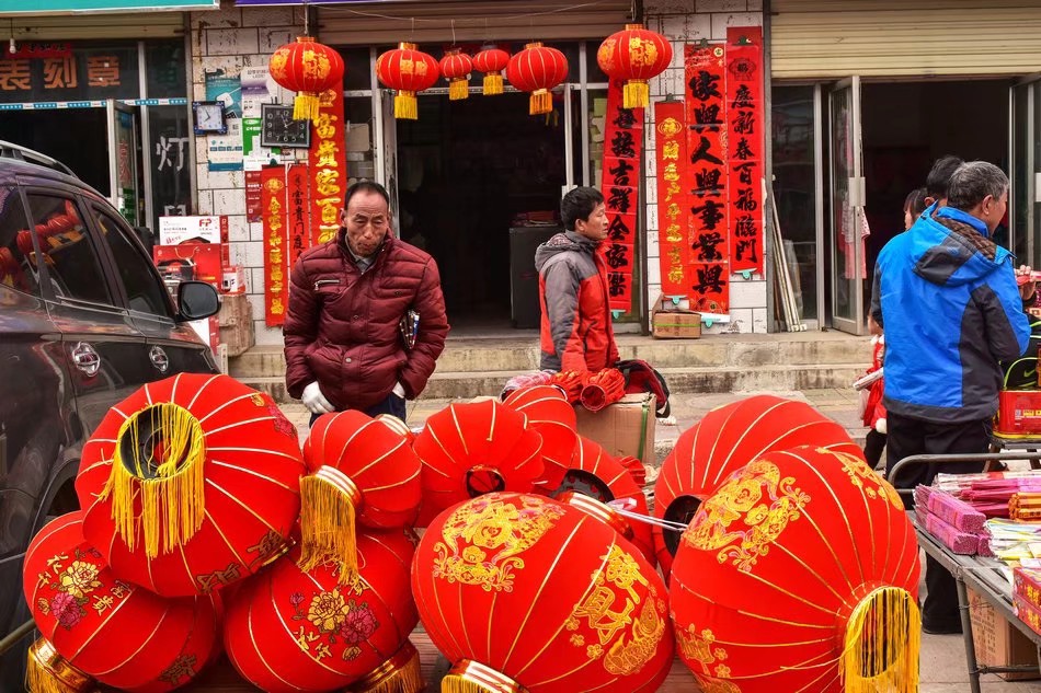 红红火火过大年:农村过年逢集好热闹!