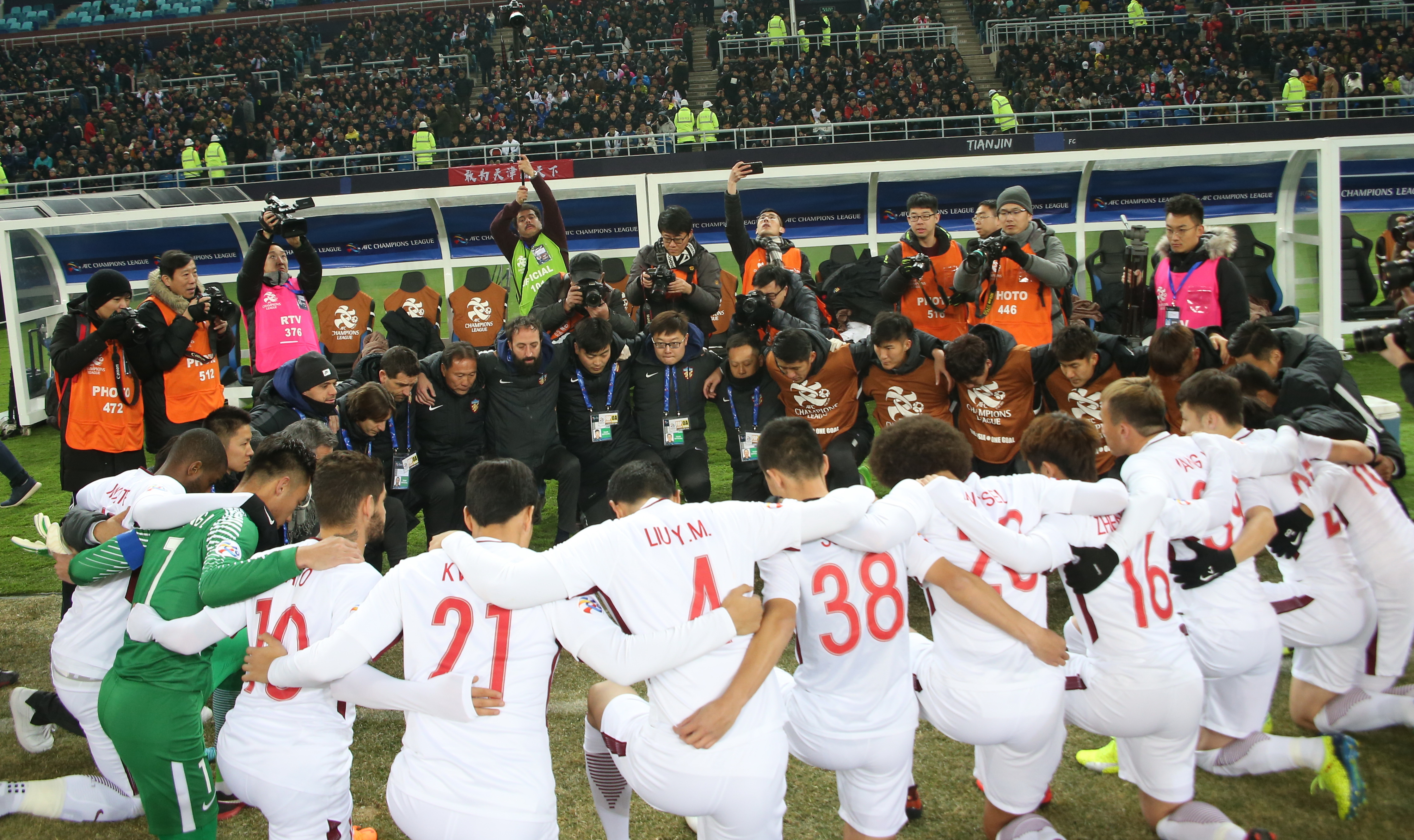 亚冠小组赛 天津权健3比0胜香港杰志sc