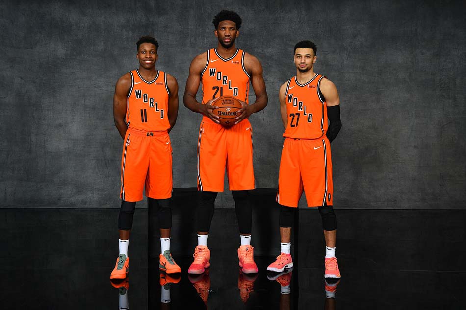 2018年nba全明星周末,新秀全家福!