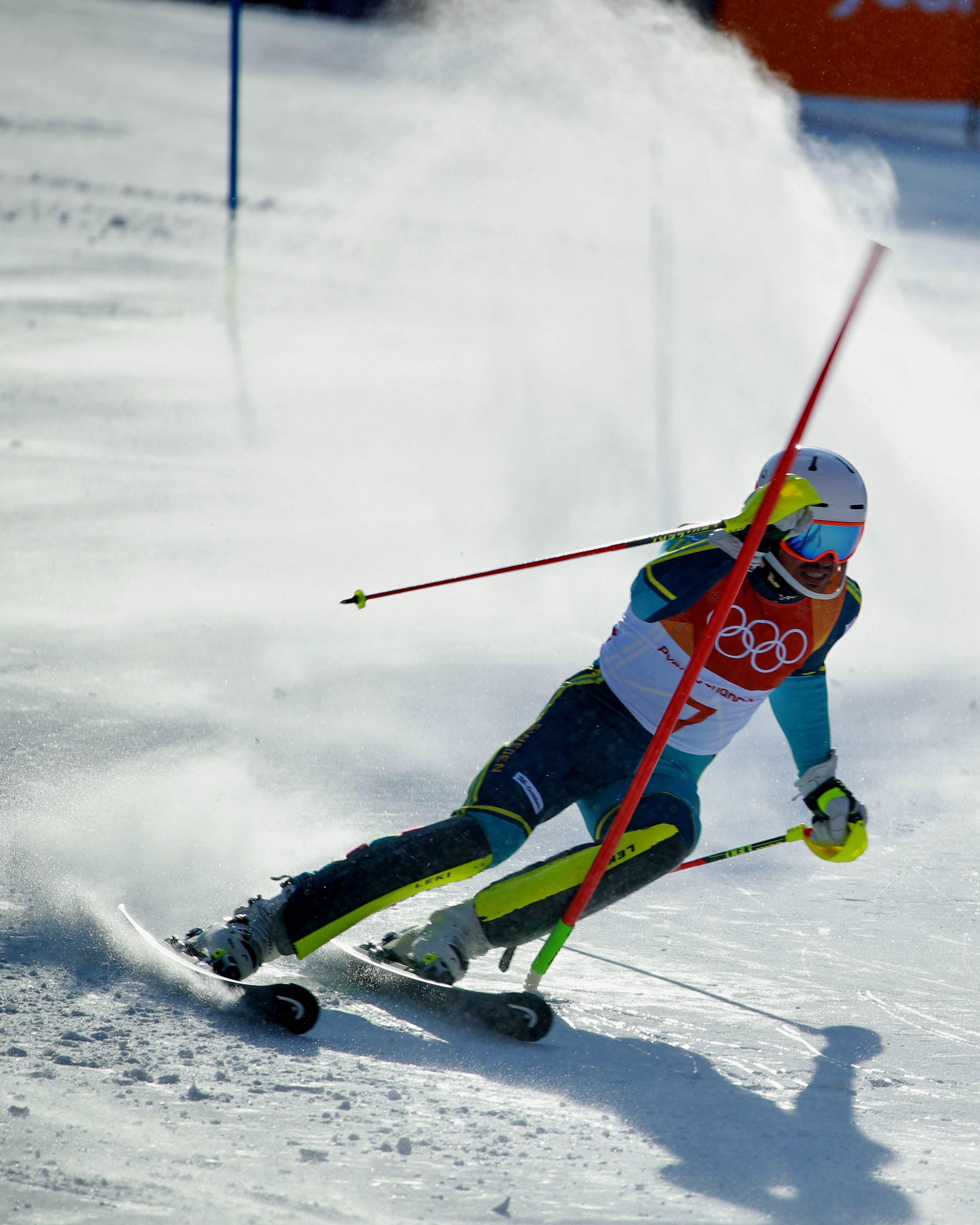 平昌冬奥会高山滑雪男子回转第一轮比赛