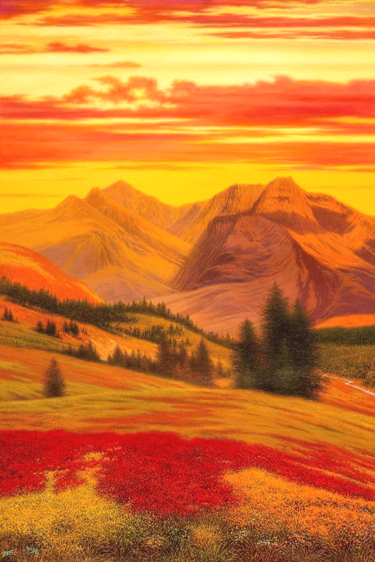 阳春白雪,唯美世界,朝鲜艺术家9幅山水油画作品欣赏