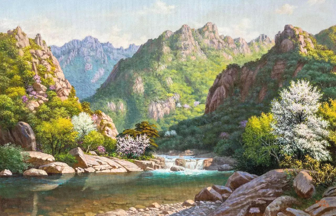 阳春白雪,唯美世界,朝鲜艺术家9幅山水油画作品欣赏