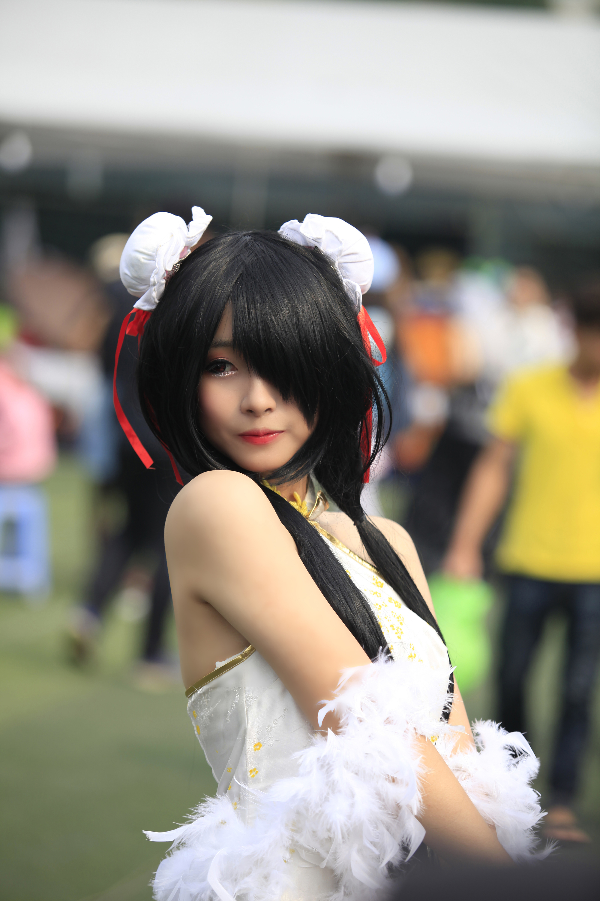 越南可爱萌妹cos的旗袍装时崎狂三和雷姆!脸小小的好可爱!