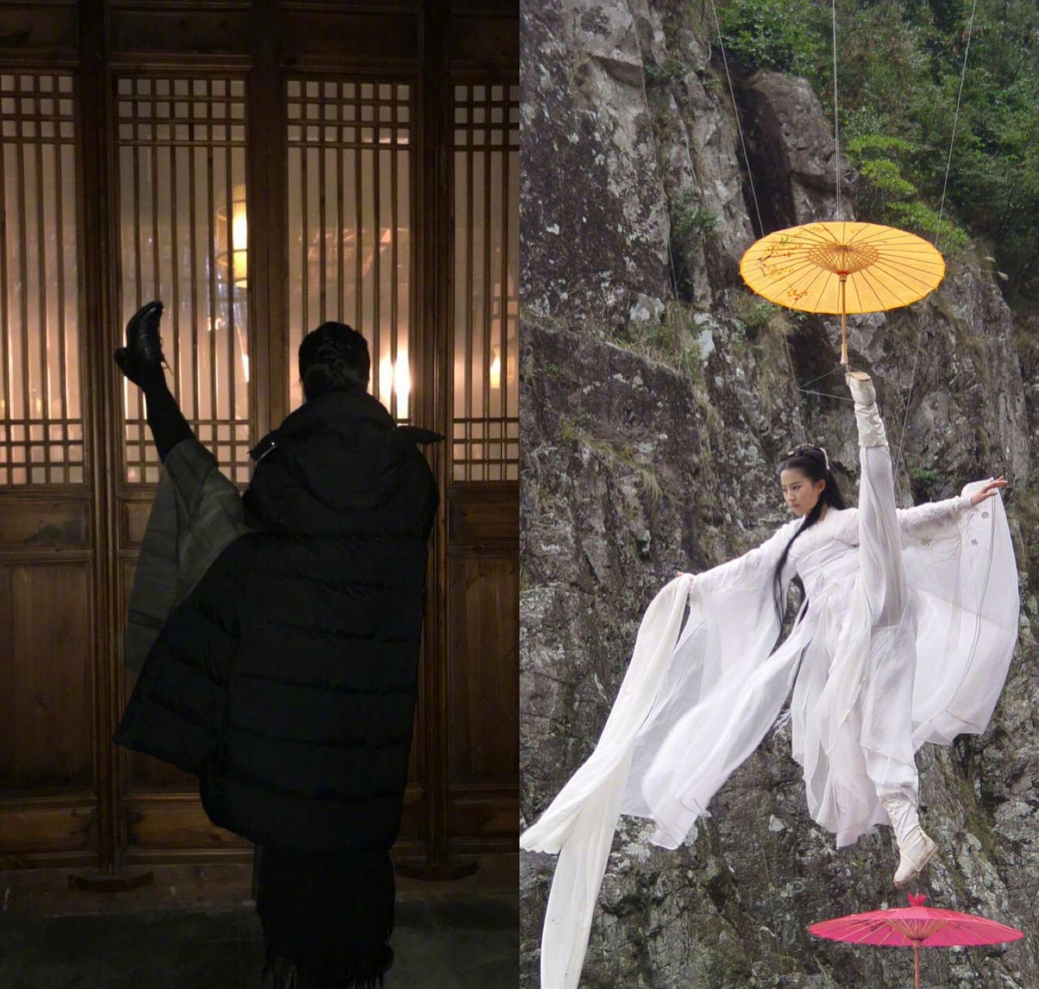 刘亦菲晒一字马,快来感受下这柔韧度