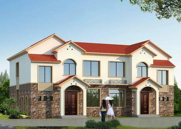 考验两家人关系的双拼别墅,节省材料,还充分利用了空间