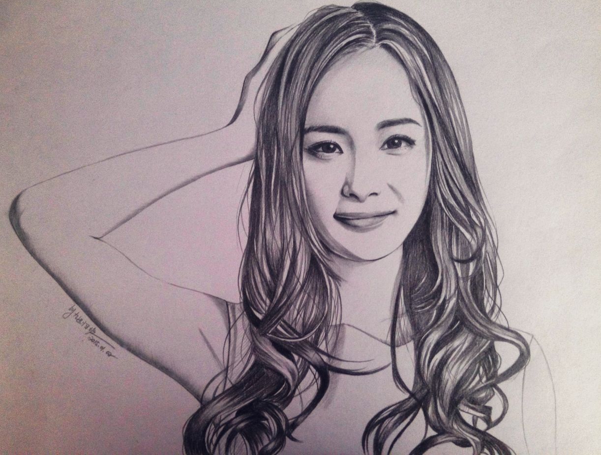 4大女神素描画排名,杨幂最土,她排第一我没意见!