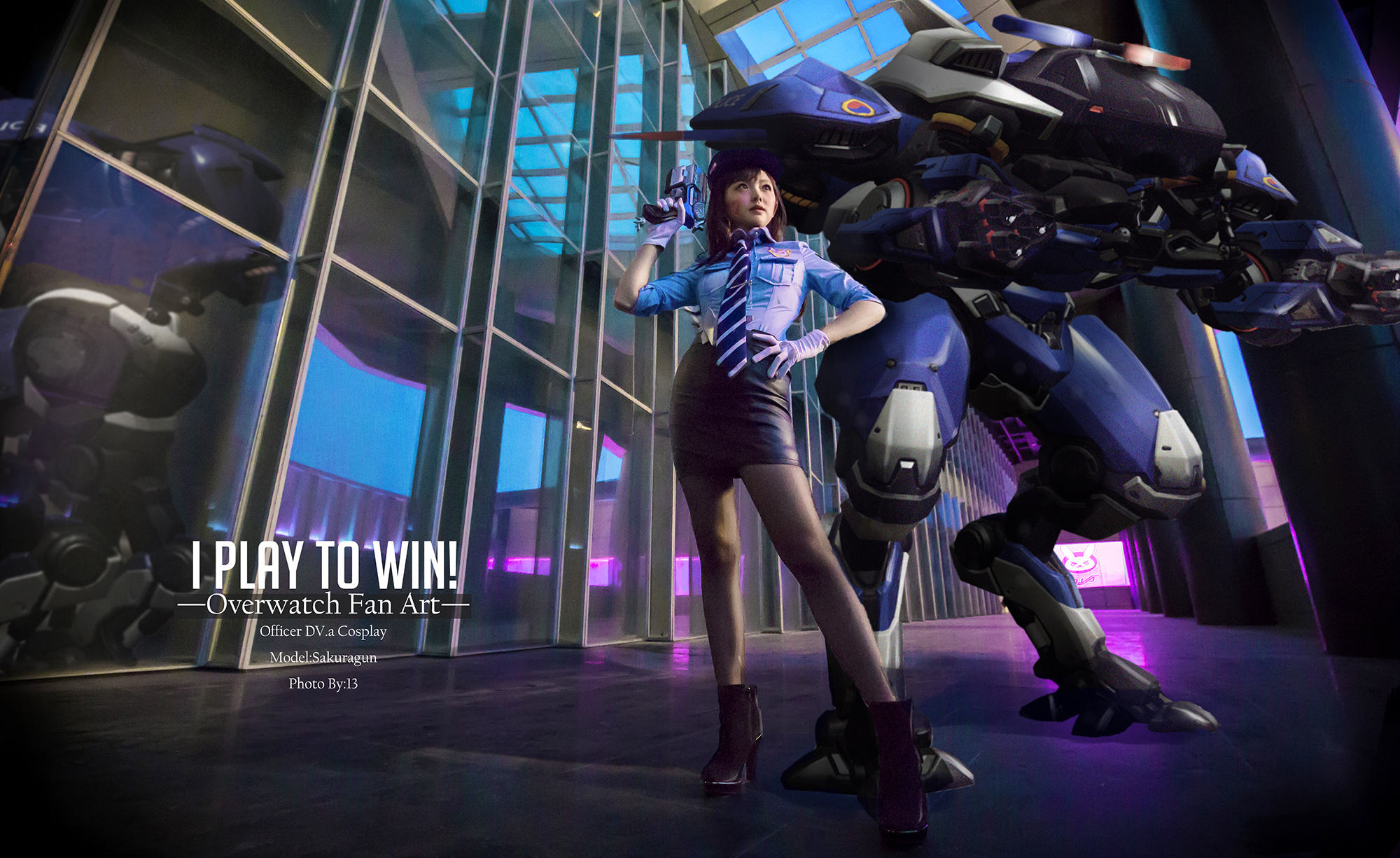 可爱的妹子cos《守望先锋》角色d.va!活脱脱是从二次元跳出来的