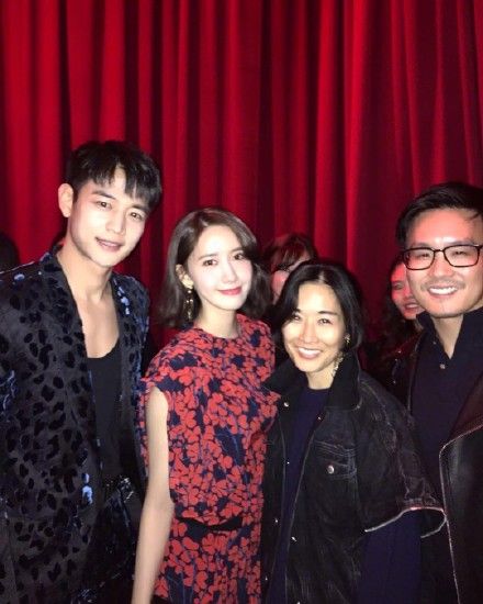 2018纪梵希发布会,sm两大颜霸林允儿崔珉豪现身巴黎时装周