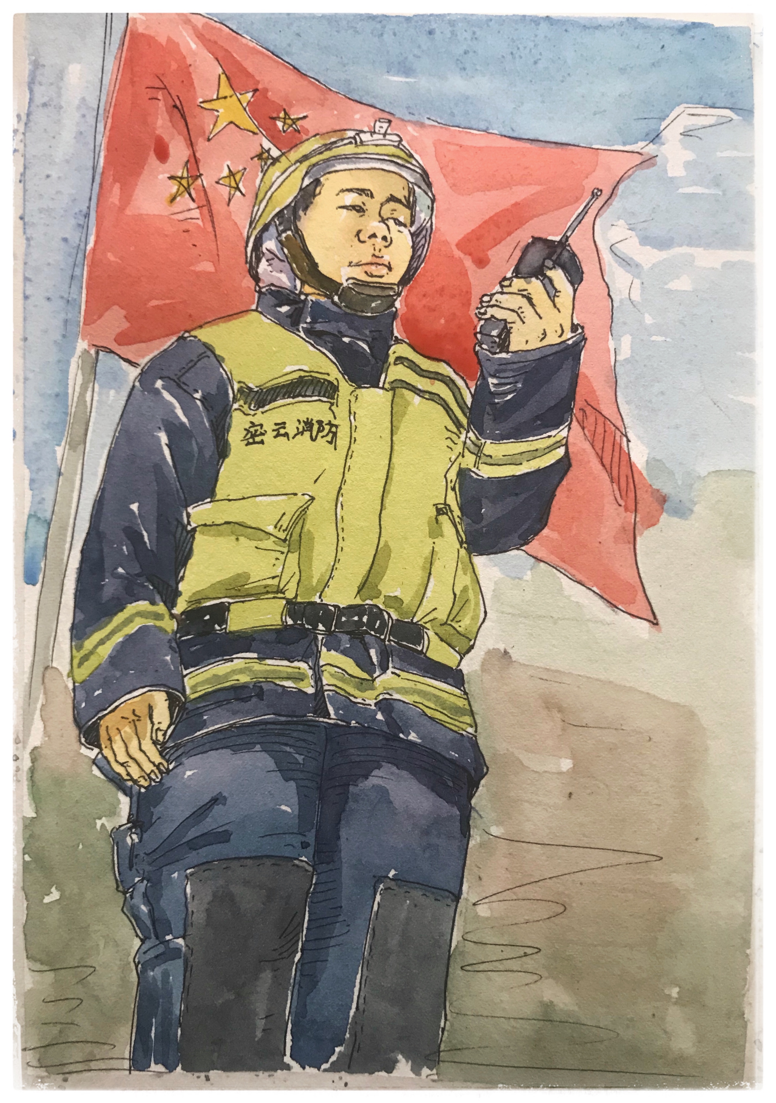有才华!北京消防战士手绘图册 记录战友风采