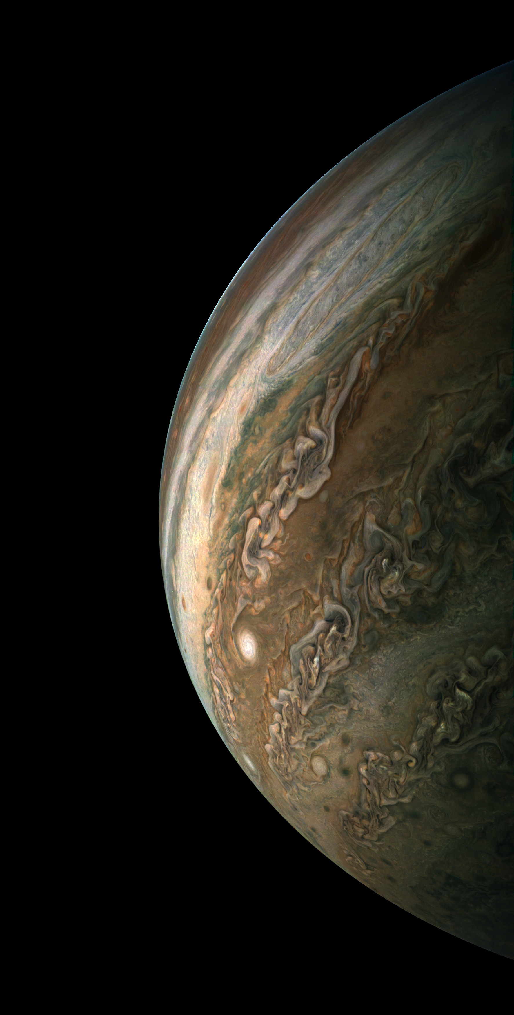 木星最新发现:这颗气巨星的南北极旋风是太阳系中的奇葩