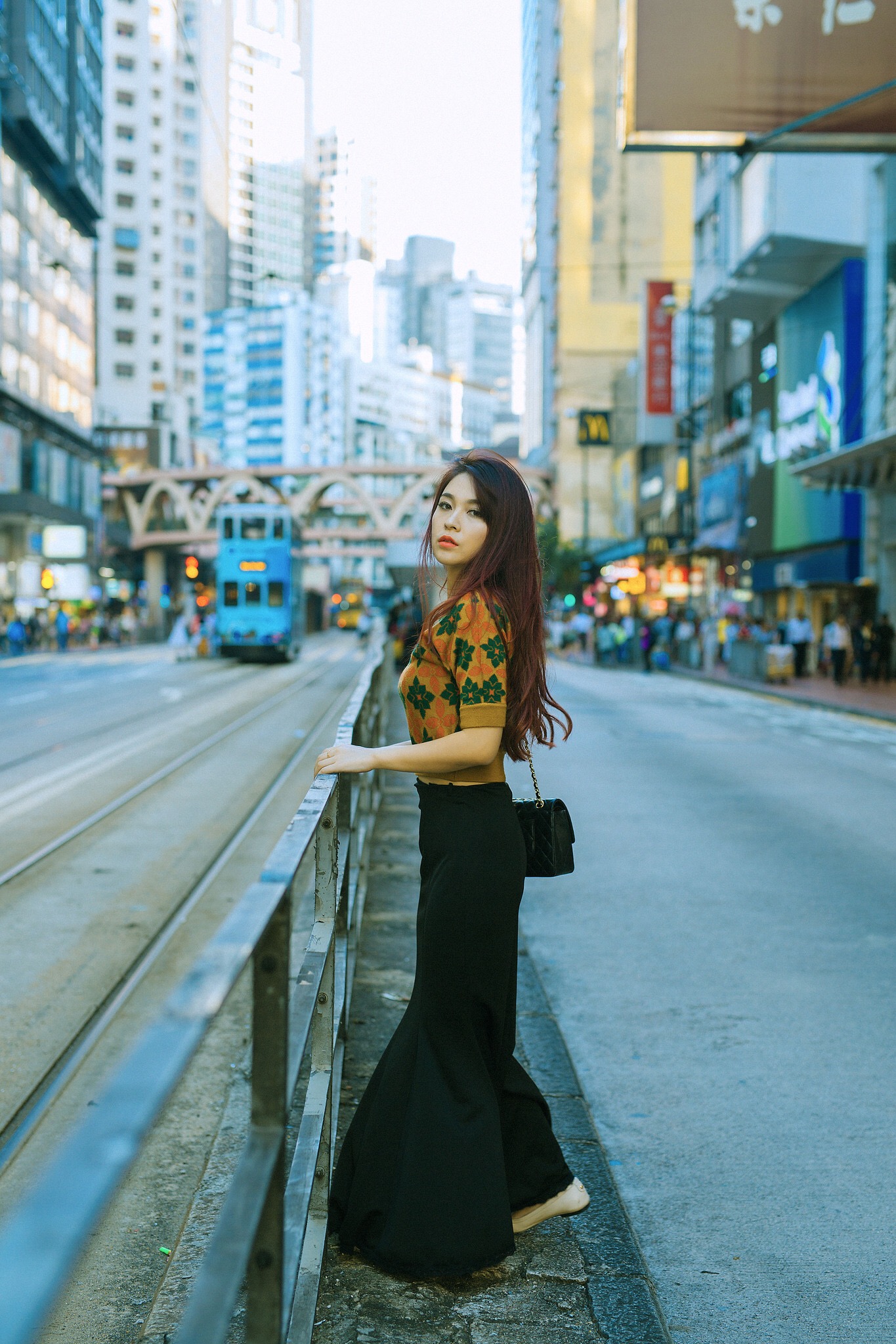 香港街头美女 街拍图片