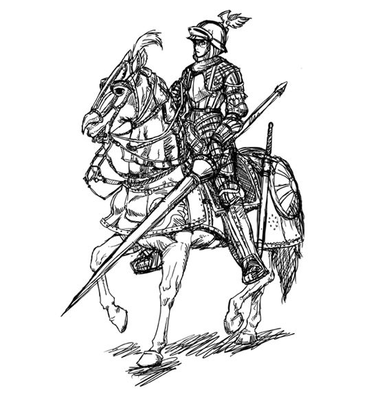 中世纪骑士画法图片