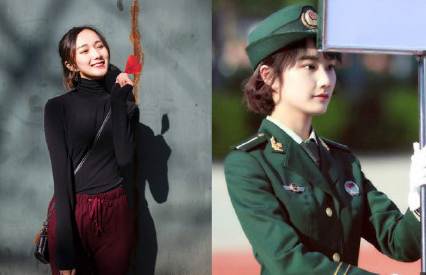 高顏值女兵分別身著軍裝和便裝,誰還敢說軍中無美女!