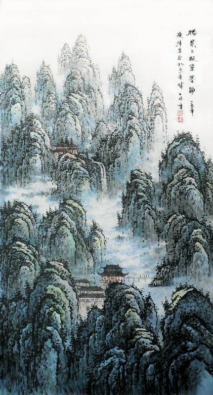 著名画家:陈清泉笔墨中的《长城图》