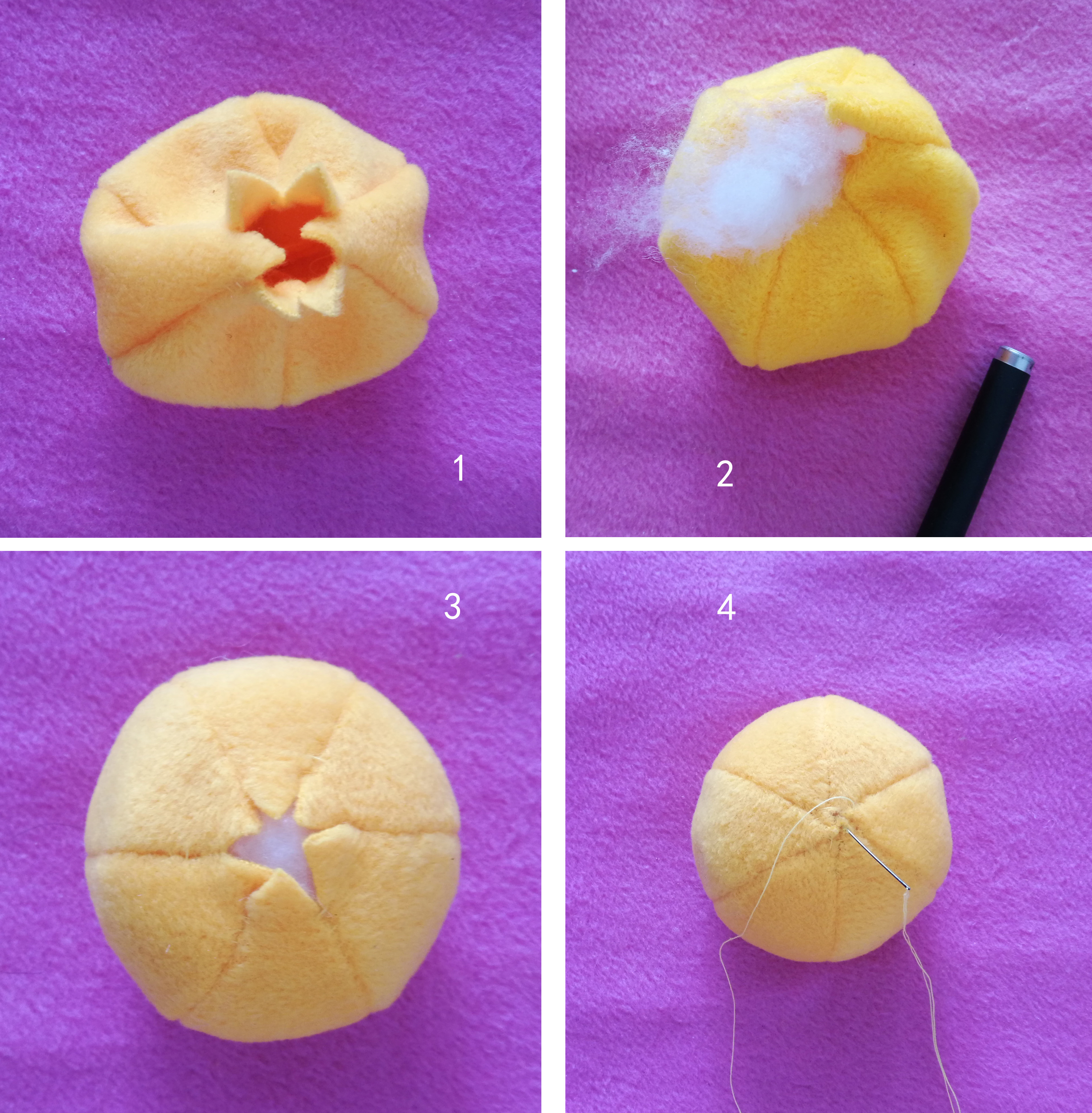 喜欢diy,自己动手做一个布艺小南瓜,挂在包包上