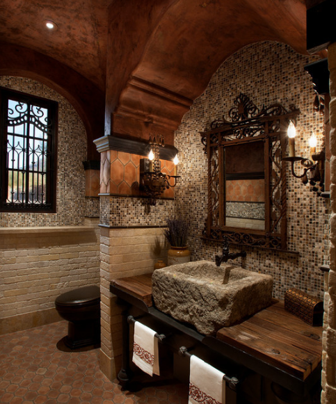 奇特的浴室墙壁设计,你这么美我不好意思用!