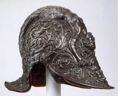 勃艮第头盔,带遮阳功能,16世纪典型的球形头盔