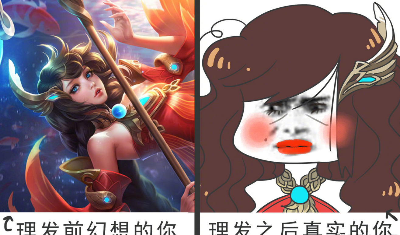 王者荣耀:大峡谷二月二理发的英雄们,大乔姐的新发型太辣眼睛了