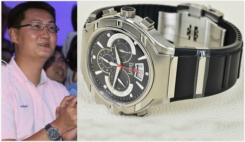 图为腾讯ceo马化腾,他手上佩戴的是伯爵polo fortyfi