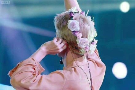 吴世勋舞台头戴花环仙气满满,仙子小吴也太好看了