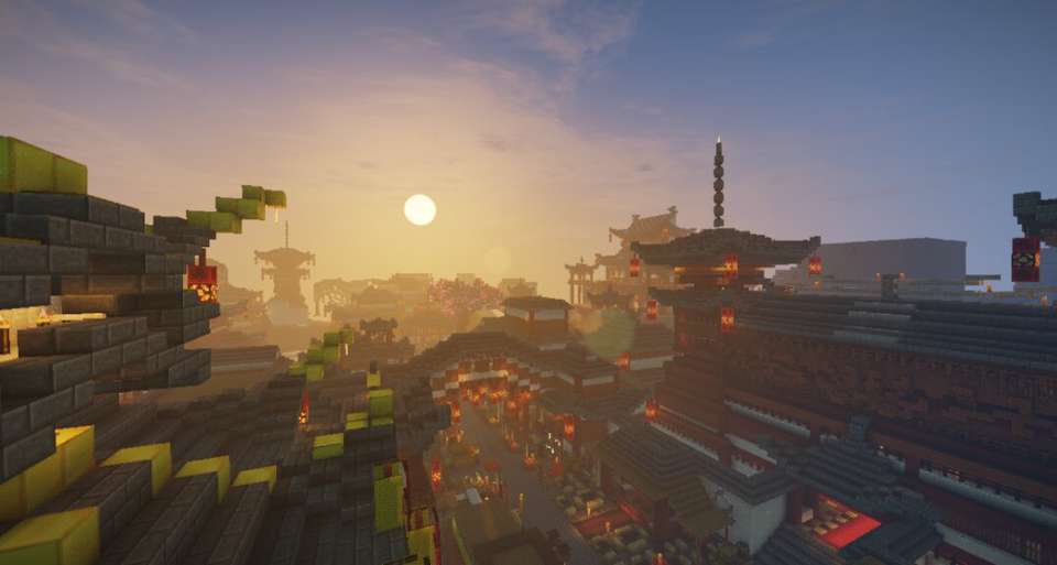 我的世界:玩家花费十一个月,高度还原长安城,画面精细让人赞叹