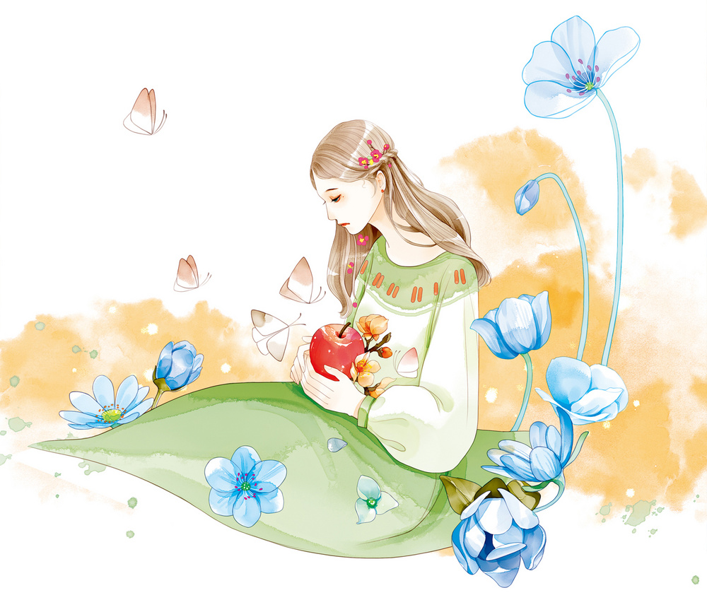 插画:清浅时光,与你安然-乐山画师墨猫猫