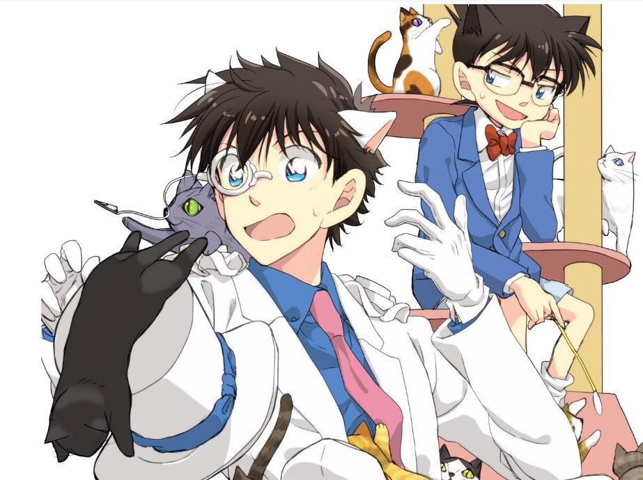 别看怪盗基德和柯南他们平时是对手,关键时刻还是兄弟