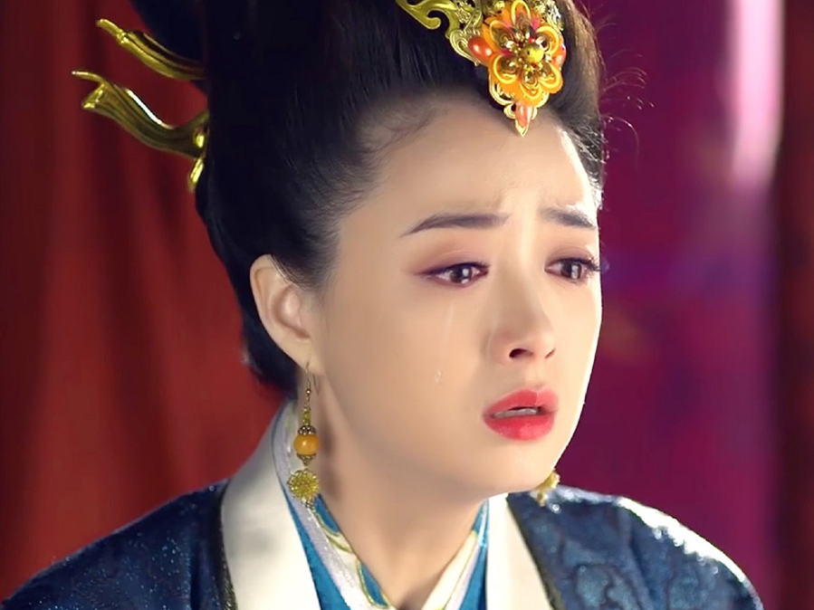 蒋欣5场经典哭戏,图2很苦情,最后一张美得像仙女!