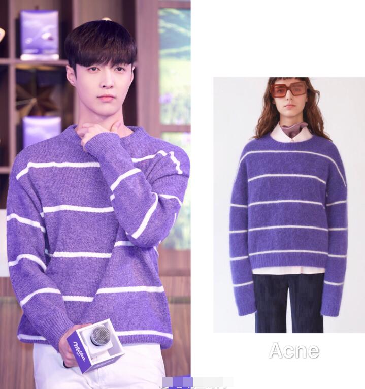 江疏影和小鲜肉张艺兴隔空撞衫,同一件紫色毛衣穿出了不同的味道