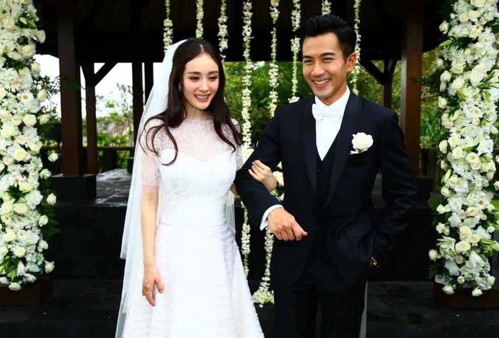 杨幂和男明星的婚纱照,图2有点甜,图4刘恺威看了都会吃醋