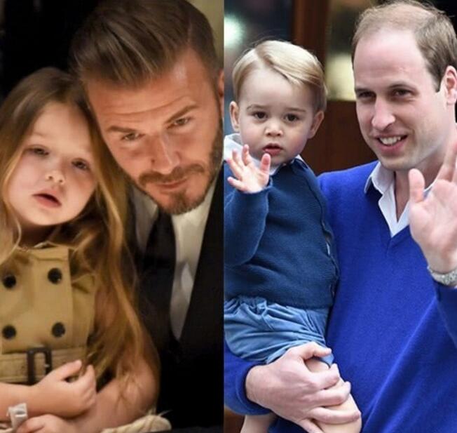 贝克汉姆家的贝小七比乔治小王子大2岁 可能成为乔治王妃不?