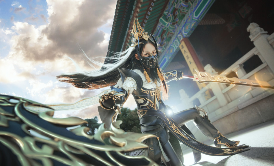 剑网3雪河苍云成女cos:当苍云旗帜席卷,穿透阴暗的天光终将到来