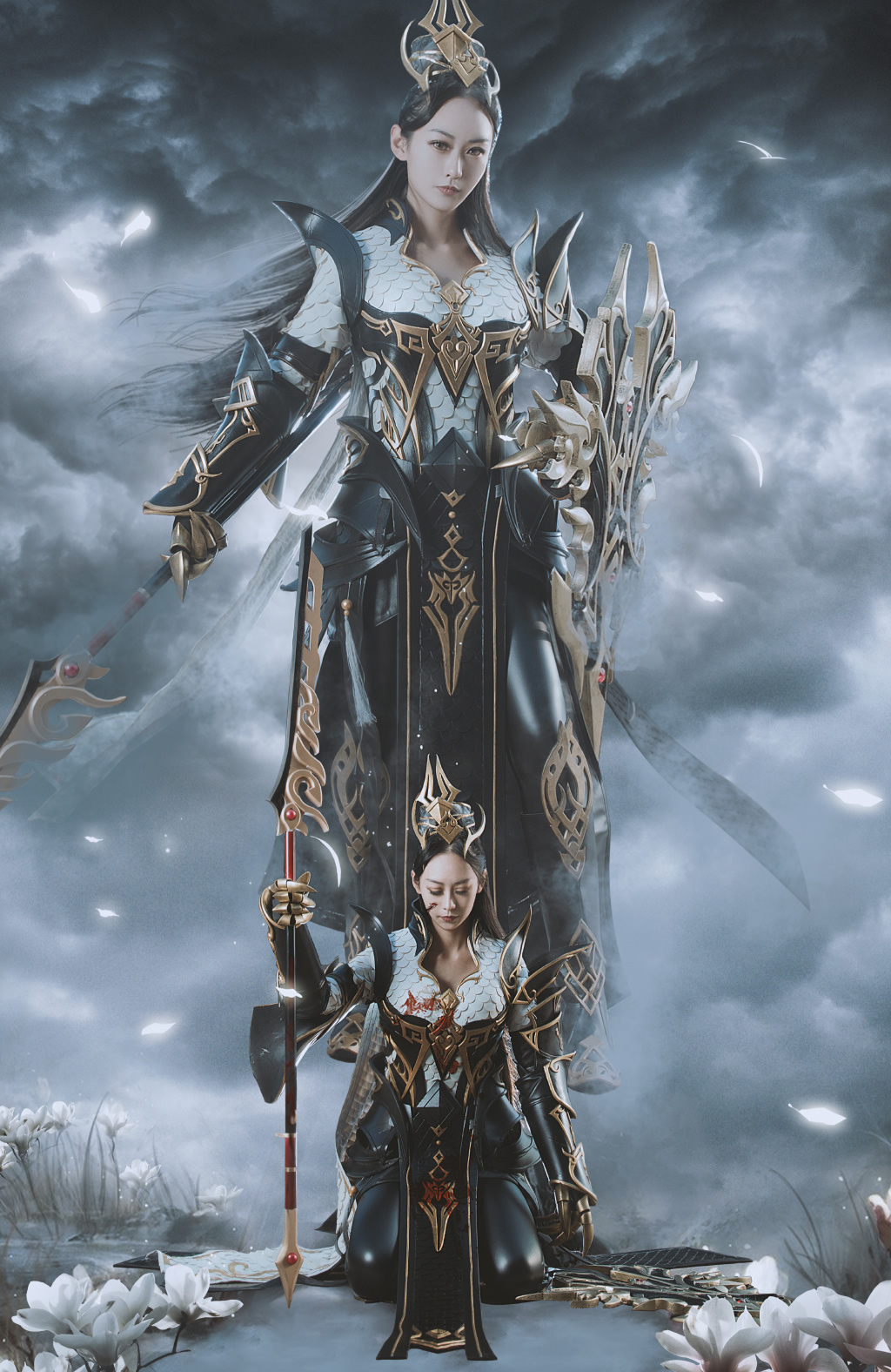 剑网3雪河苍云成女cos:当苍云旗帜席卷,穿透阴暗的天光终将到来