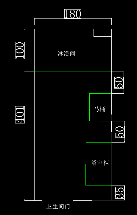 长方形卫生间的设计解决方案
