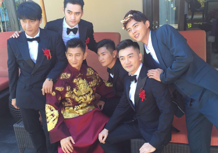 明星们的豪华伴郎团,黄晓明胜在人数,吴奇隆最有魅力!