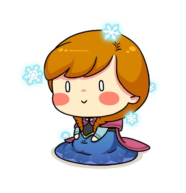 当迪士尼公主变成呆萌的大脸妹时,长发公主直勾勾的望着你真可爱