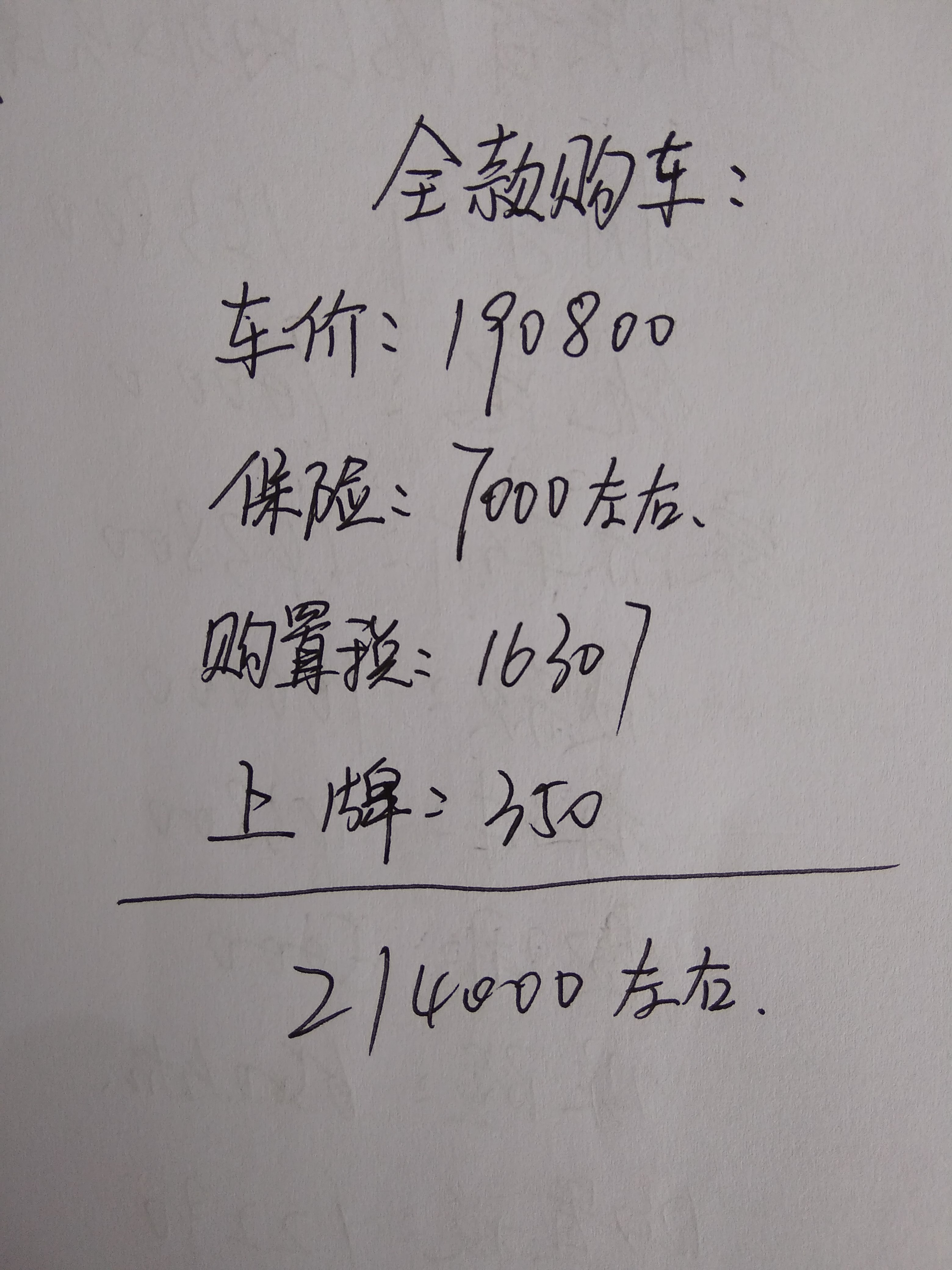 4自动四驱蓝天激情版落地需要多少钱?