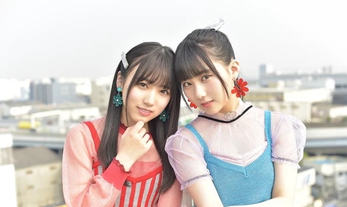 日本人气偶像团体hkt48成员矢吹奈子和田中美久拍摄组图,清纯可爱活力