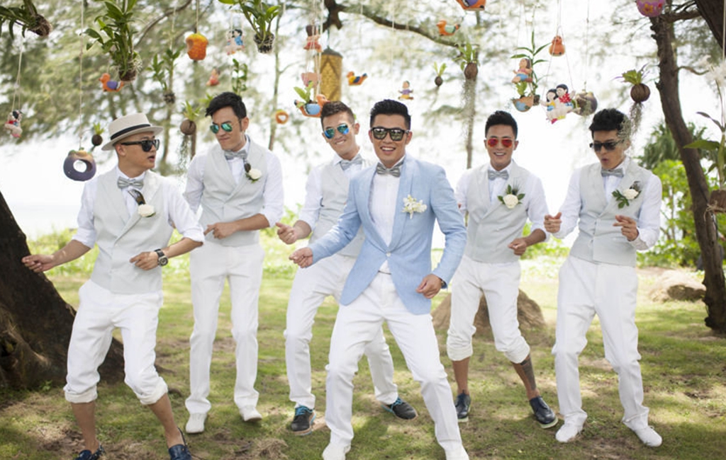 明星的伴郎团:陈赫顽皮黄晓明豪华,而他颜值最高!