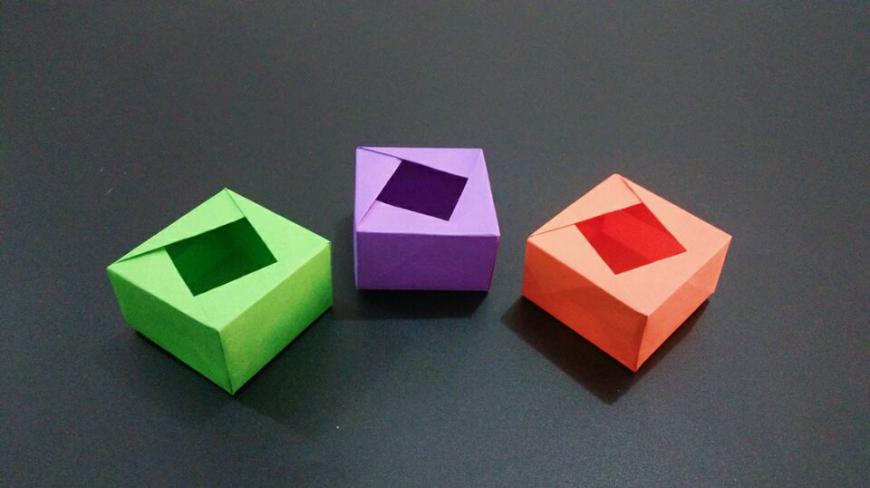 特别简单的一款正方形收纳盒折纸,会的人很少,赶紧学