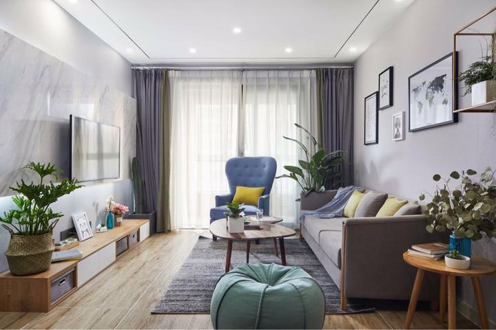 总算装完啦!85平米小三房,现代简约风格装修设计图欣赏!