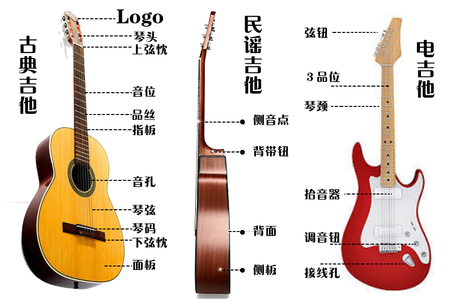 吉他结构介绍图讲解图片
