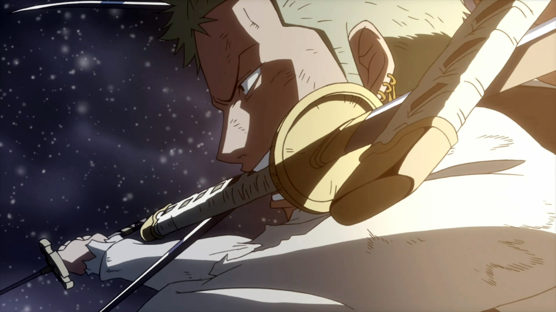 海贼王动漫壁纸:草帽海贼团3大战力之一,赏金猎人索隆!