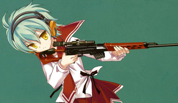 动漫中的几位帅气狙击手,他命中率百分之百,最后一位是少女