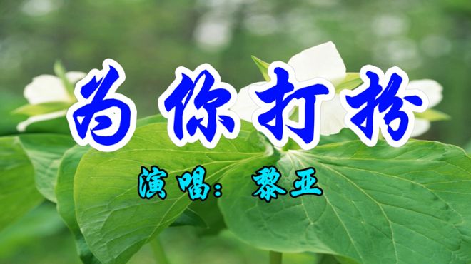 [图]黎亚一首经典情歌《为你打扮》好听极了