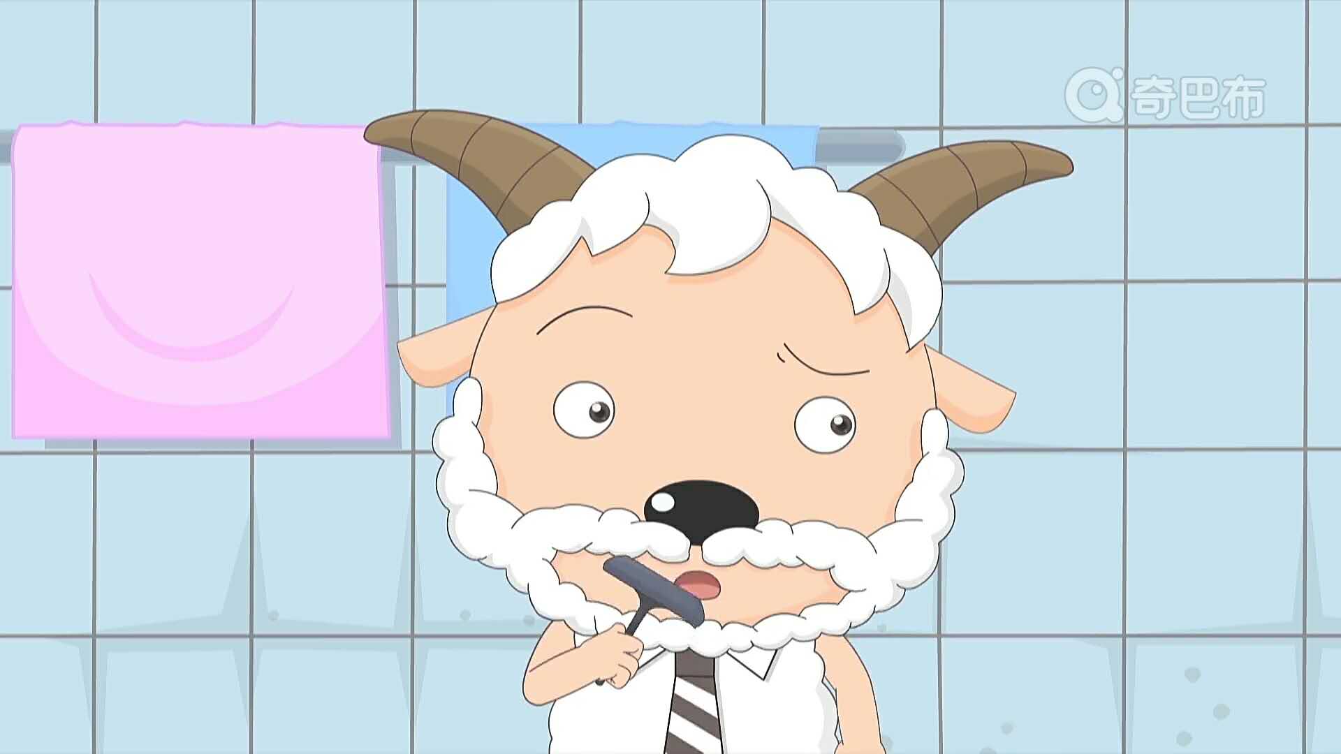 喜羊羊与灰太狼中五只小羊最丑的形态,一位掉发,一位喜欢剃发