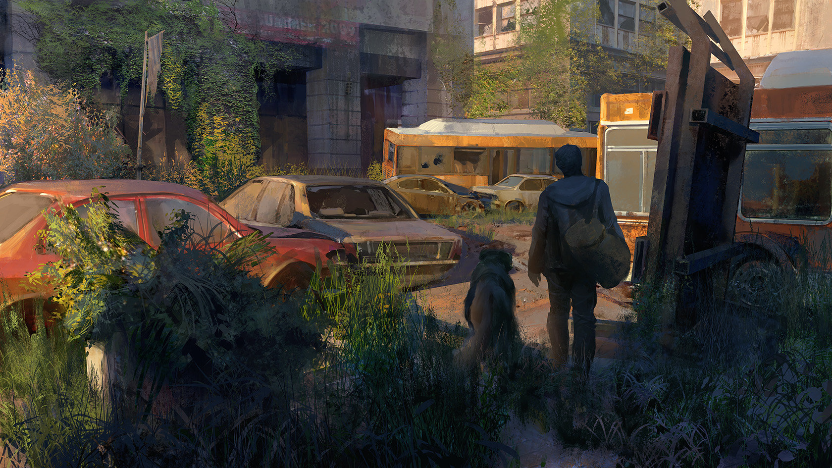 德国画师的一组末日风格的插画!能感觉到世界经历完灾难的压抑感