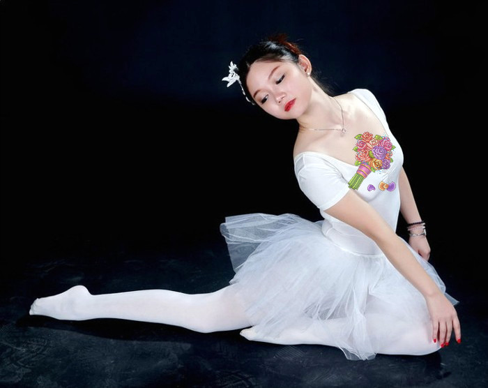 一个在练习芭蕾舞蹈的舞者!